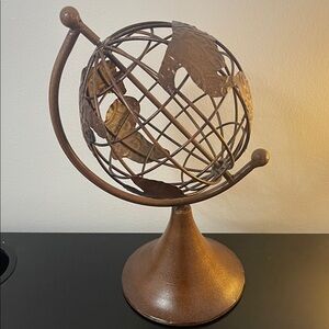 Decorative Metal Globe Sculpture